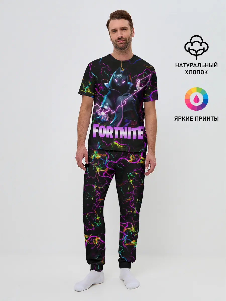 Мужская пижама с брюками / Fortnite | Молнии