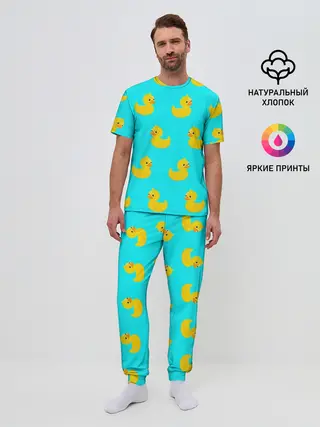 Мужская пижама с брюками / Уточки