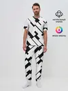 Мужская пижама с брюками / ГЕОМЕТРИЯ,АБСТРАКЦИЯ,ПОЛОСЫ