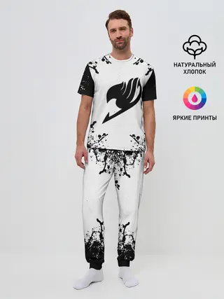 Мужская пижама с брюками / Хвост Феи в белом круге