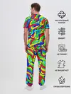 Мужская пижама с брюками / Красочные узоры/абстракционизм