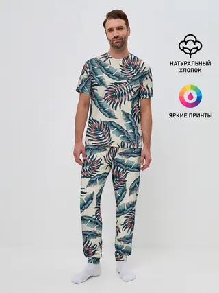 Мужская пижама с брюками / Тихие тропики