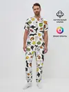 Мужская пижама с брюками / Хэллоуин паттерн