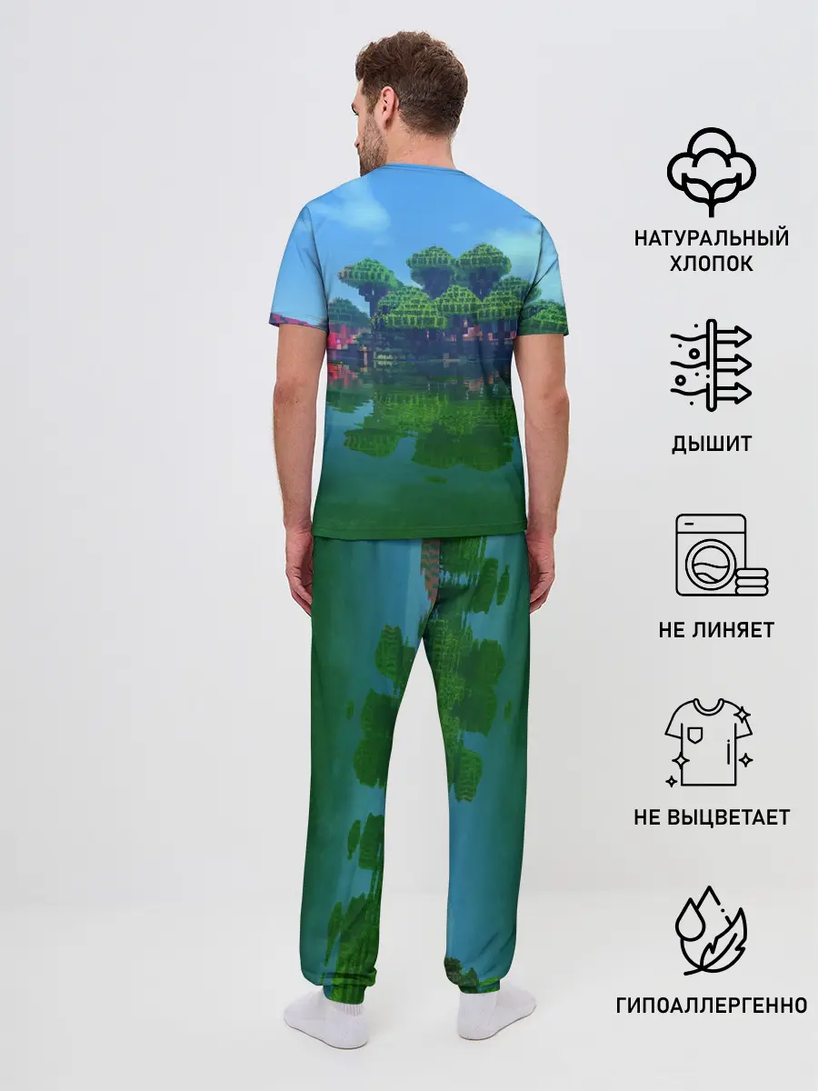 Мужская пижама с брюками / minecraft