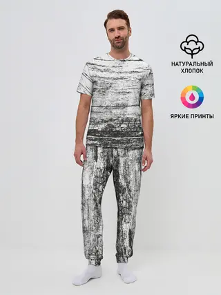 Мужская пижама с брюками / Деревянный
