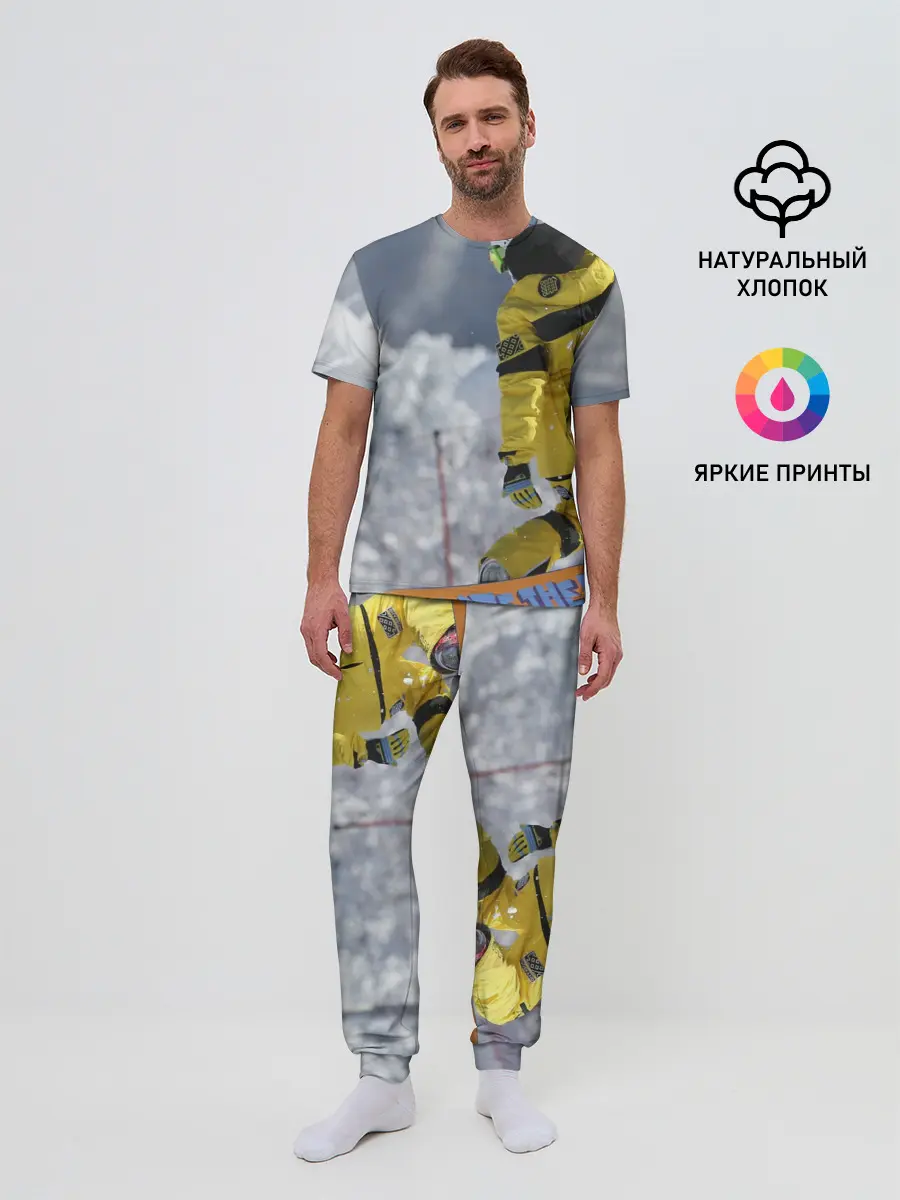 Мужская пижама с брюками / сноубордист