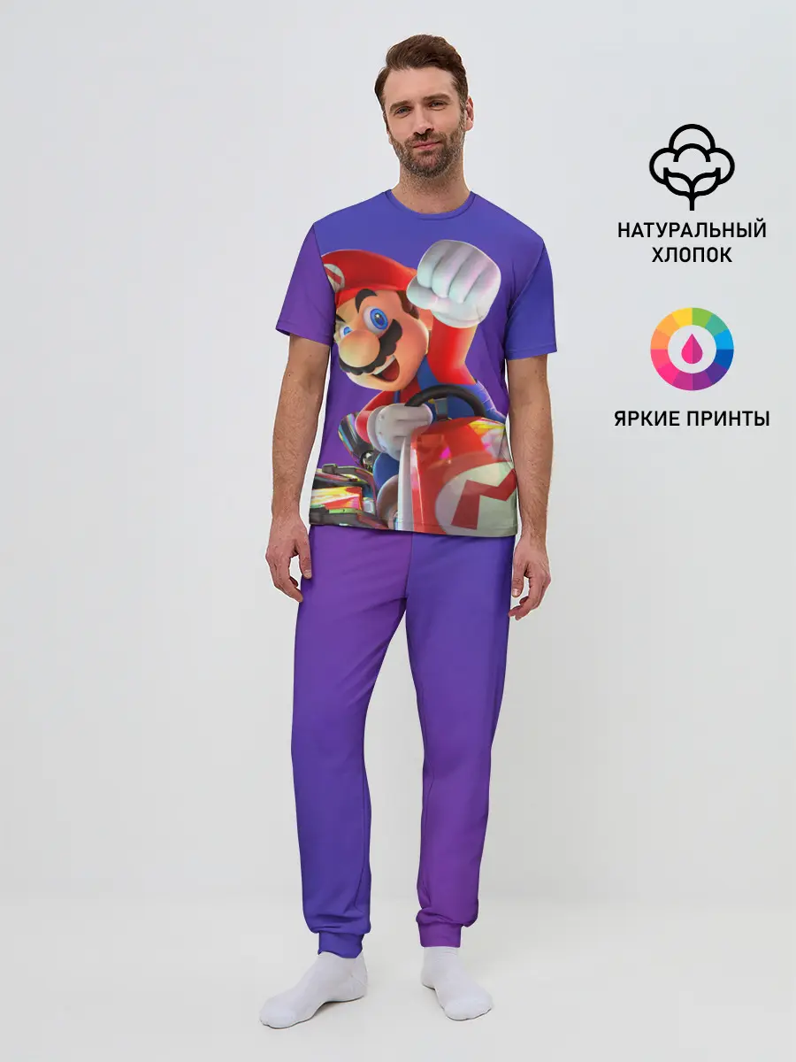 Мужская пижама с брюками / Mario 3D