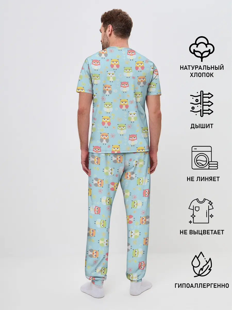 Мужская пижама с брюками / Совята