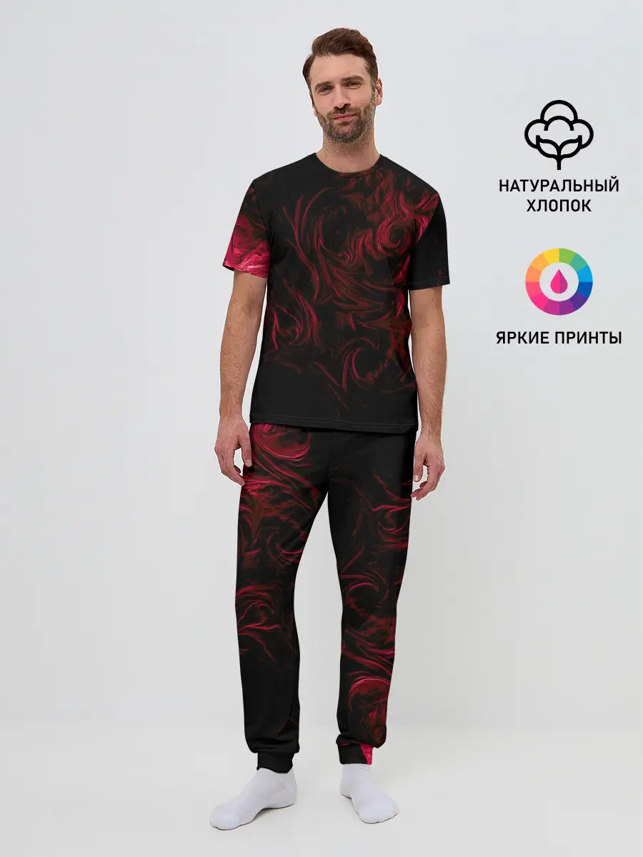 Мужская пижама с брюками / Fire