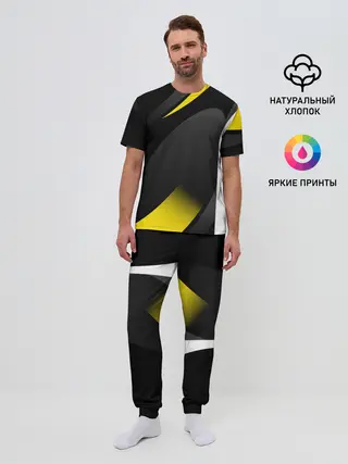 Мужская пижама с брюками / SPORT WEAR YELLOW