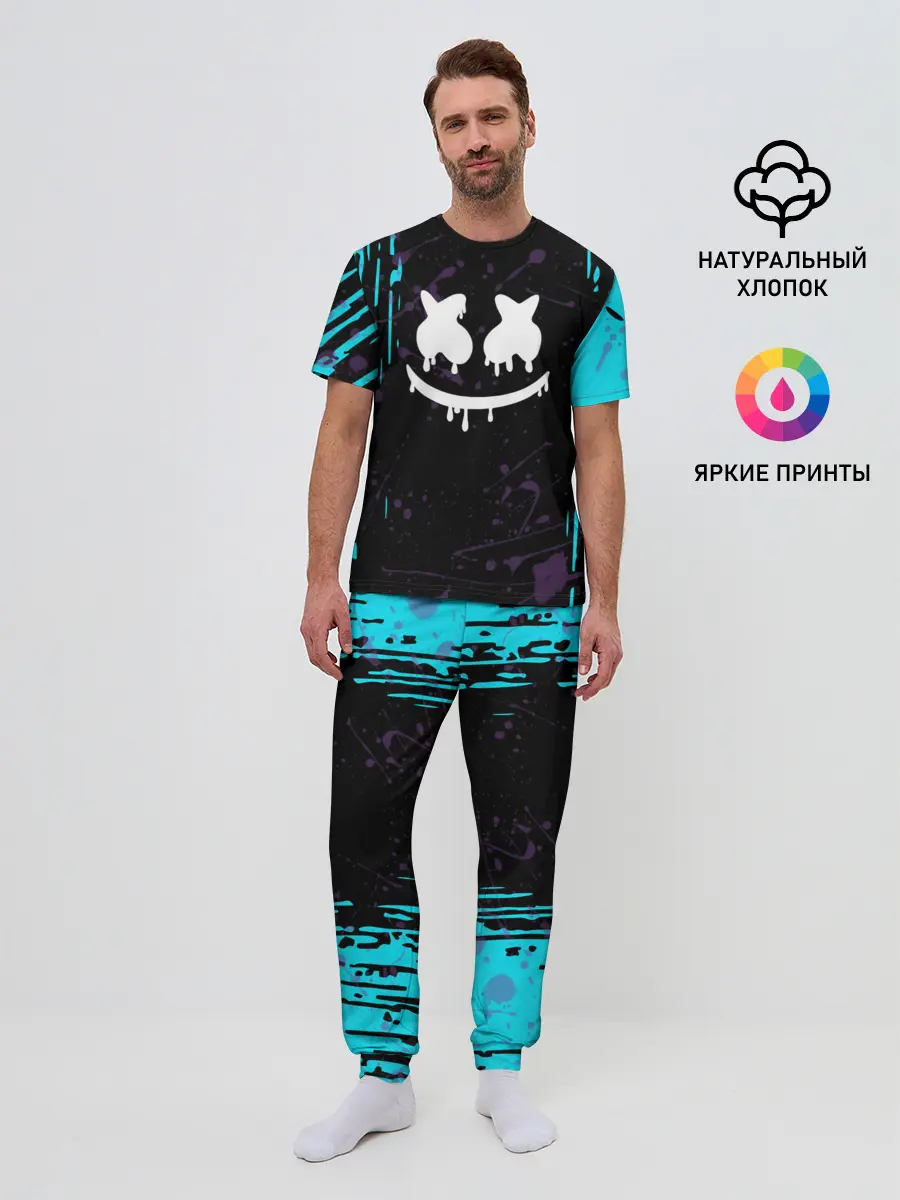 Мужская пижама с брюками / FORTNITE MARSHMELLO.