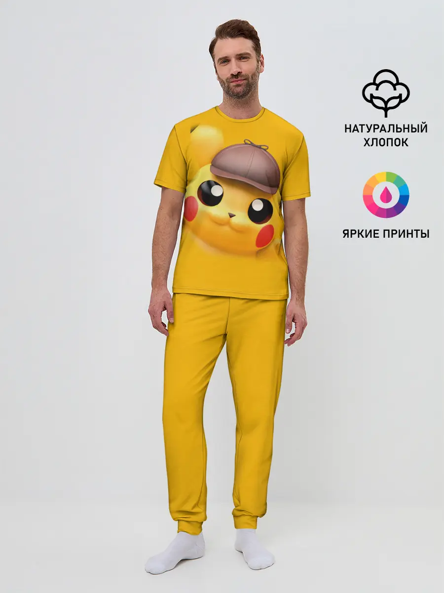 Мужская пижама с брюками / Pikachu Pika Pika