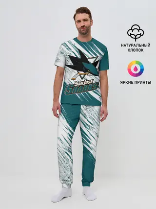 Мужская пижама с брюками / Сан-Хосе Шаркс