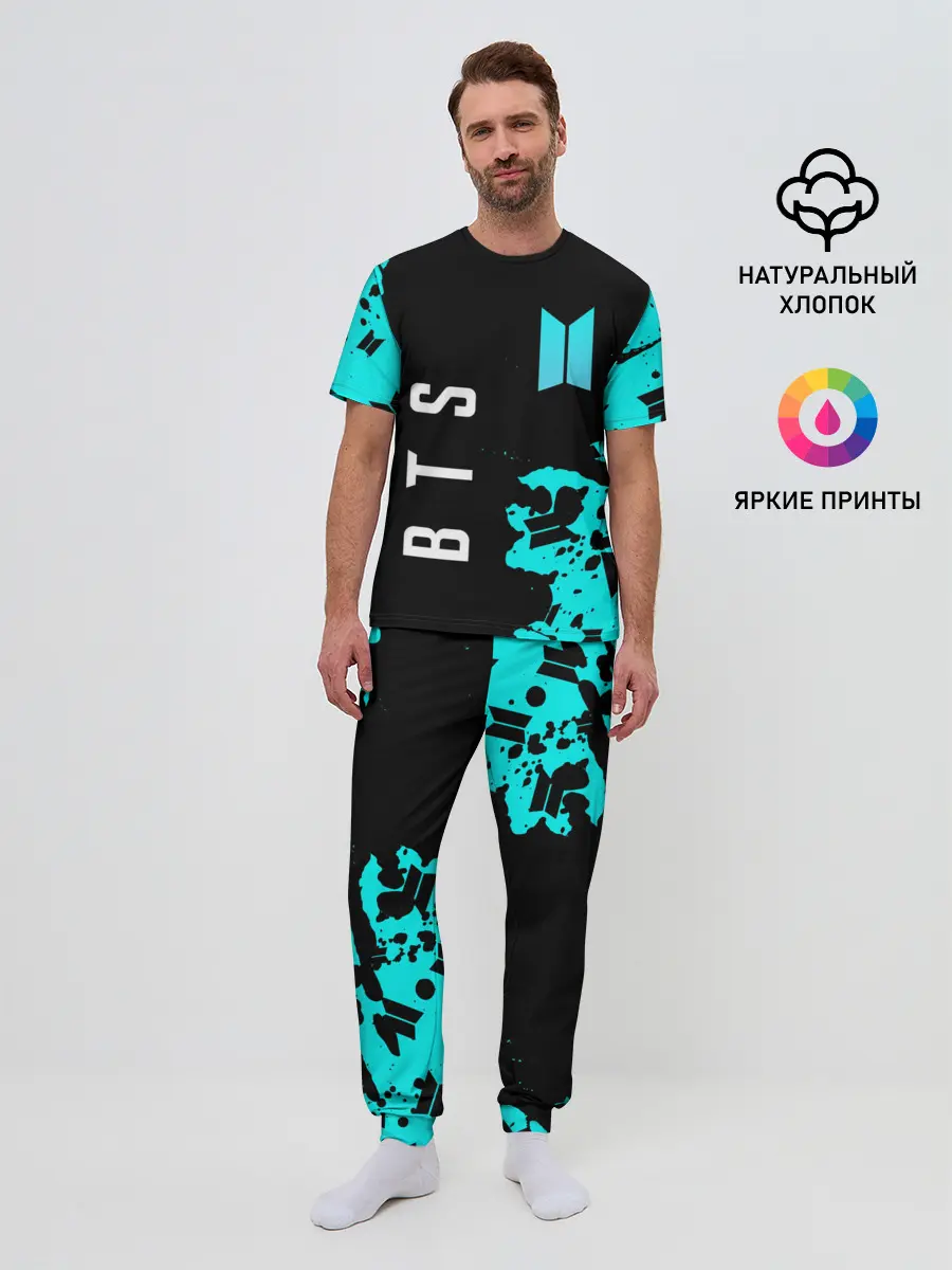 Мужская пижама с брюками / BTS / БТС