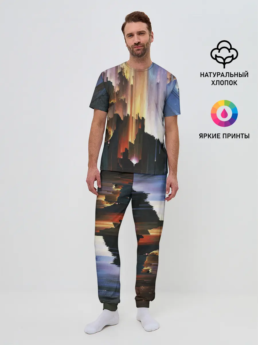 Мужская пижама с брюками / Space