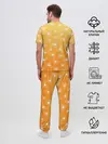 Мужская пижама с брюками / Kimetsu no yaiba оранжевый паттерн
