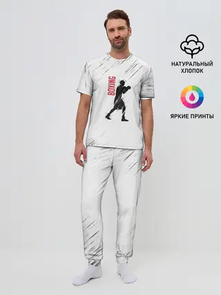 Мужская пижама с брюками / Бокс