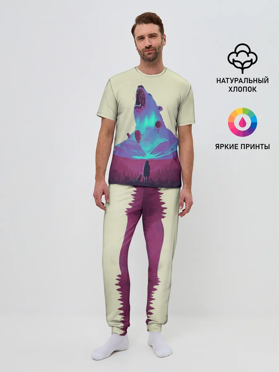 Мужская пижама с брюками / Armored bear