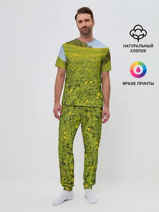 Мужская пижама с брюками / Поле одуванчиков