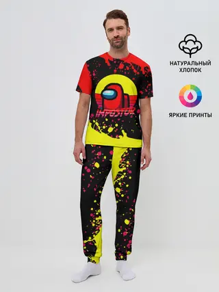 Мужская пижама с брюками / Among Us Impostor.