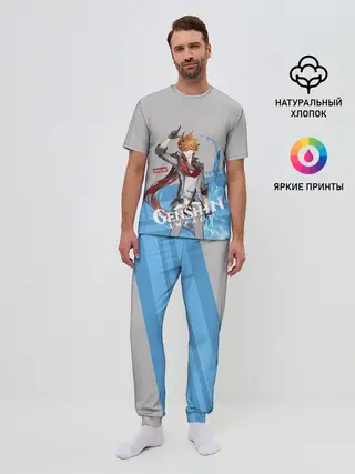 Мужская пижама с брюками / Genshin Impact - Tartaglia