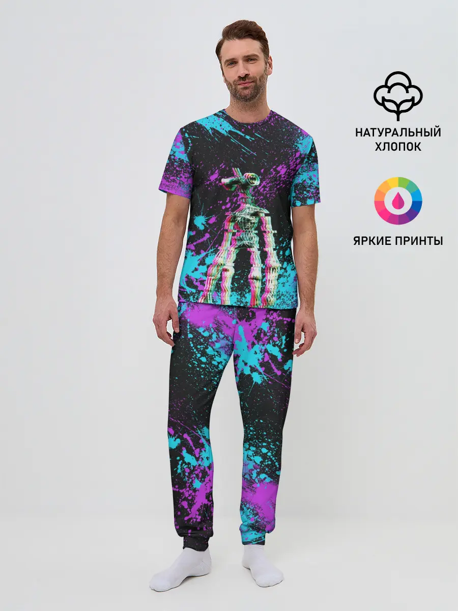 Мужская пижама с брюками / Siren Head - Ultra Glitch