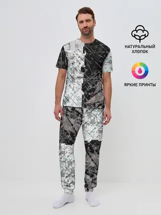 Мужская пижама с брюками / The merger