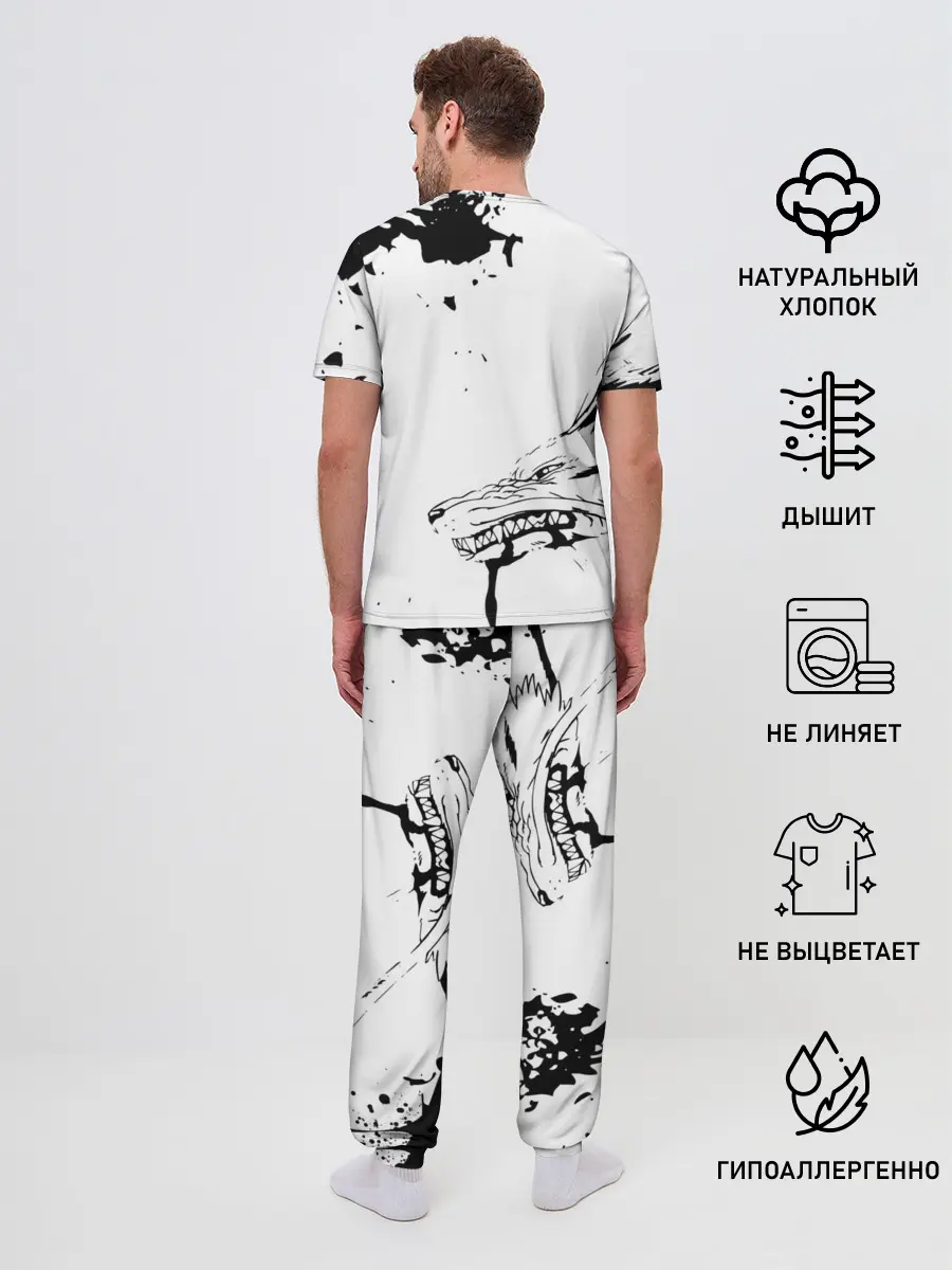 Мужская пижама с брюками / Dragon Haku