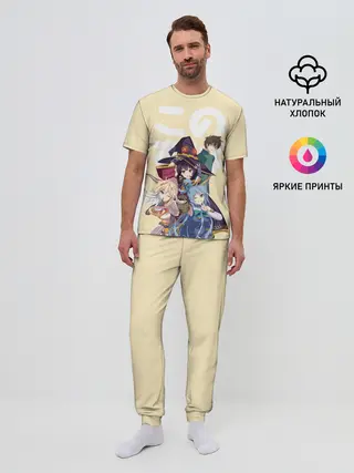 Мужская пижама с брюками / KonoSuba девочки вместе