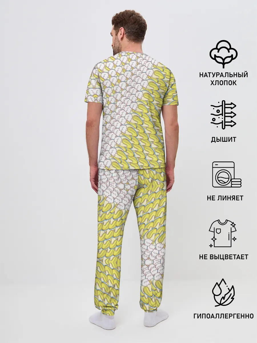 Мужская пижама с брюками / Банана-котики