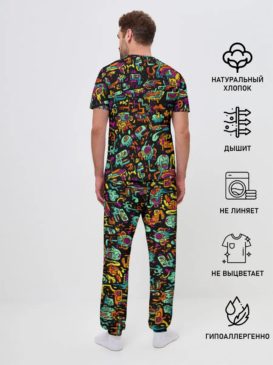 Мужская пижама с брюками / Монстры