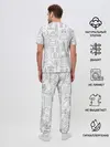 Мужская пижама с брюками / Нарисованный город