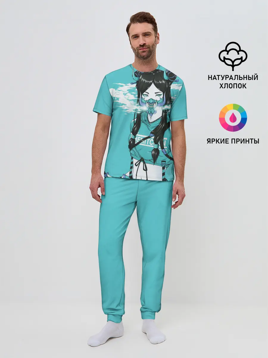 Мужская пижама с брюками / Самурай