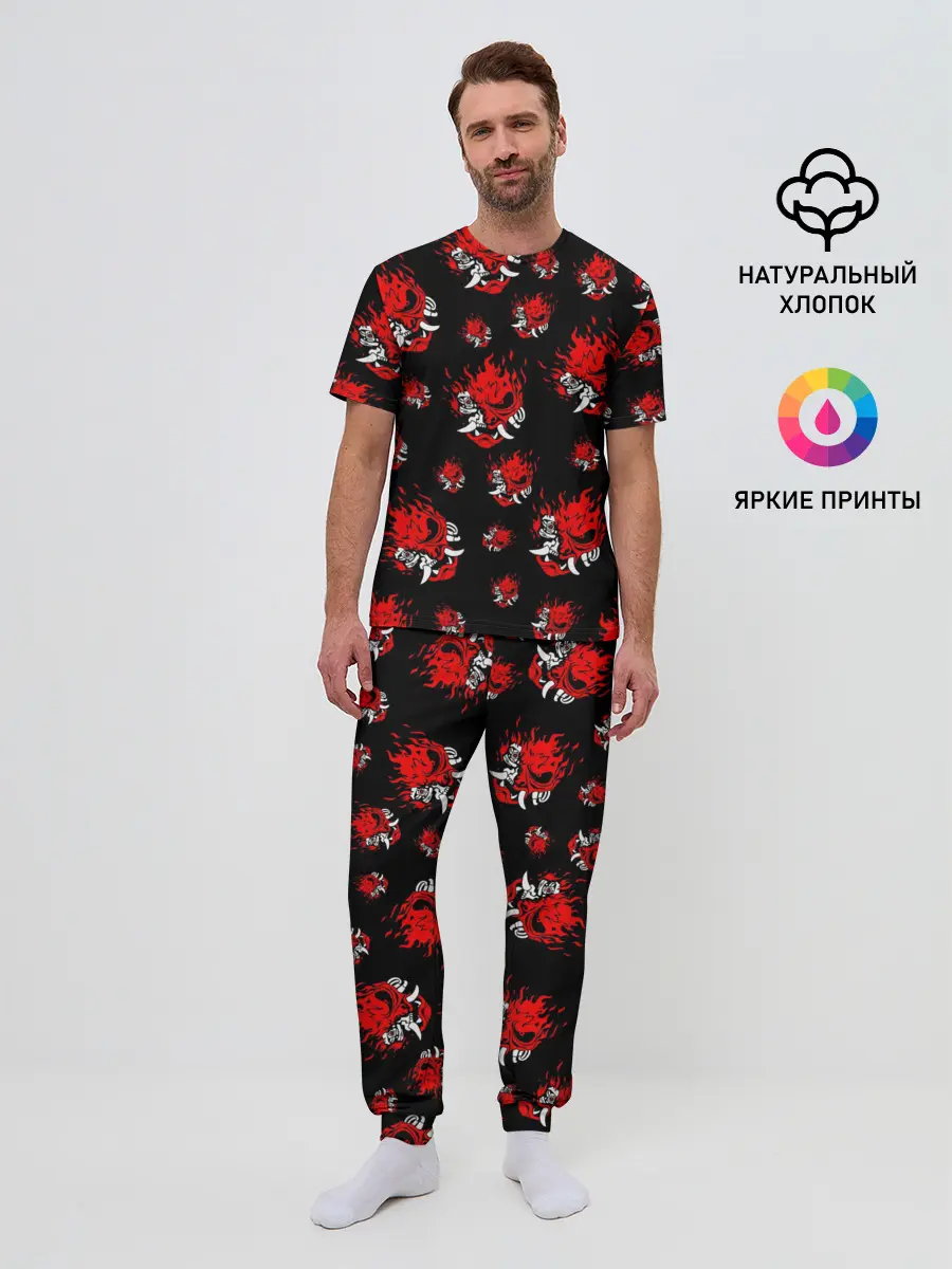 Мужская пижама с брюками / SAMURAI 2077 PATTERN