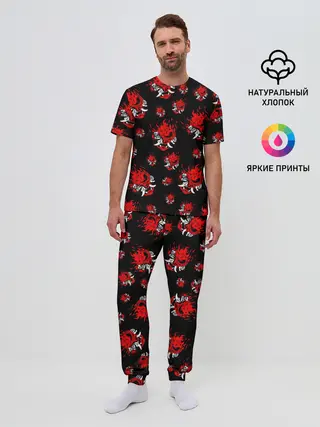 Мужская пижама с брюками / SAMURAI 2077 PATTERN