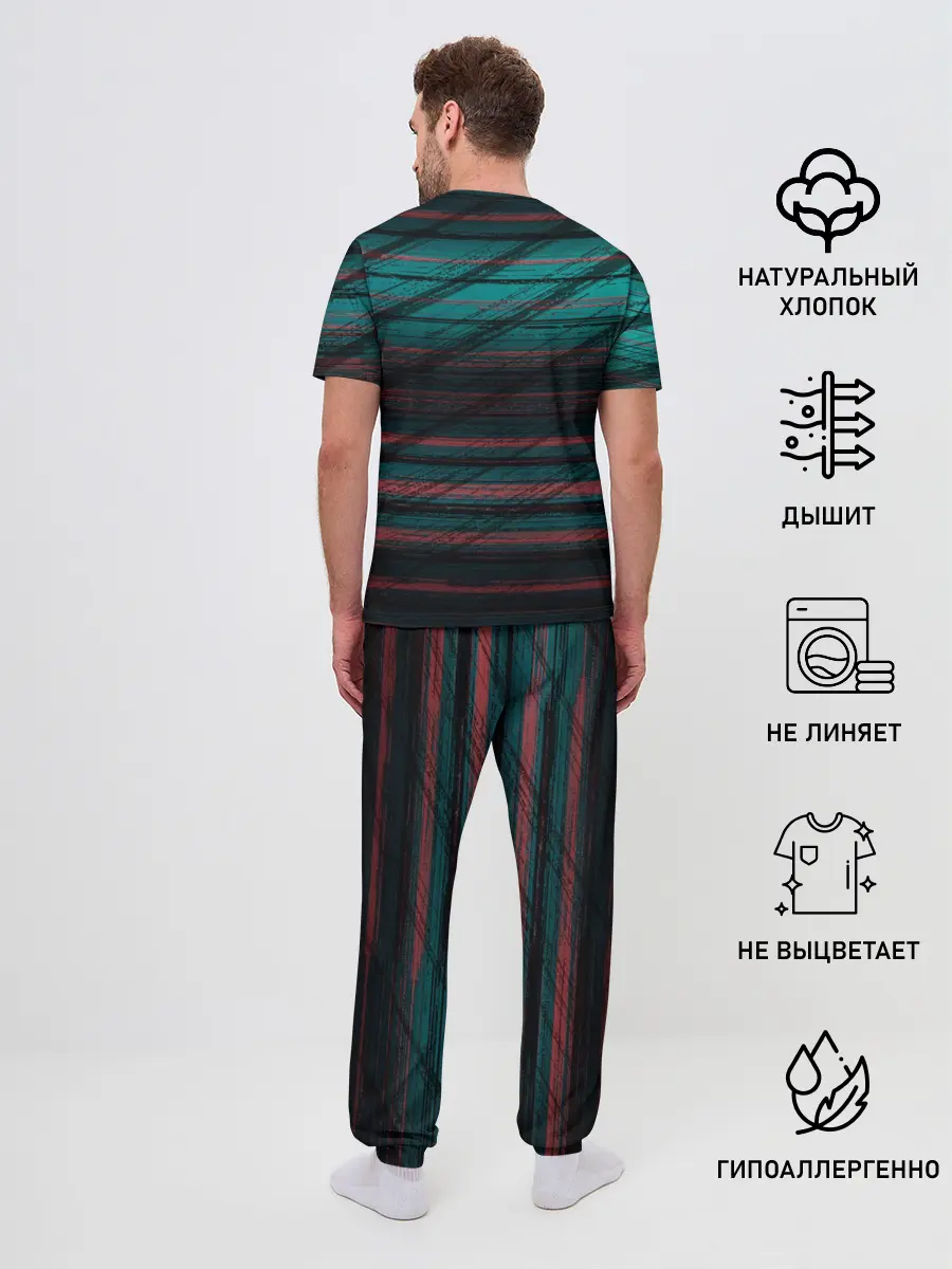 Мужская пижама с брюками / Zero Two Glitch