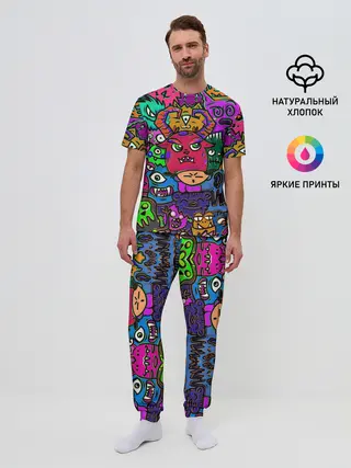 Мужская пижама с брюками / Happy