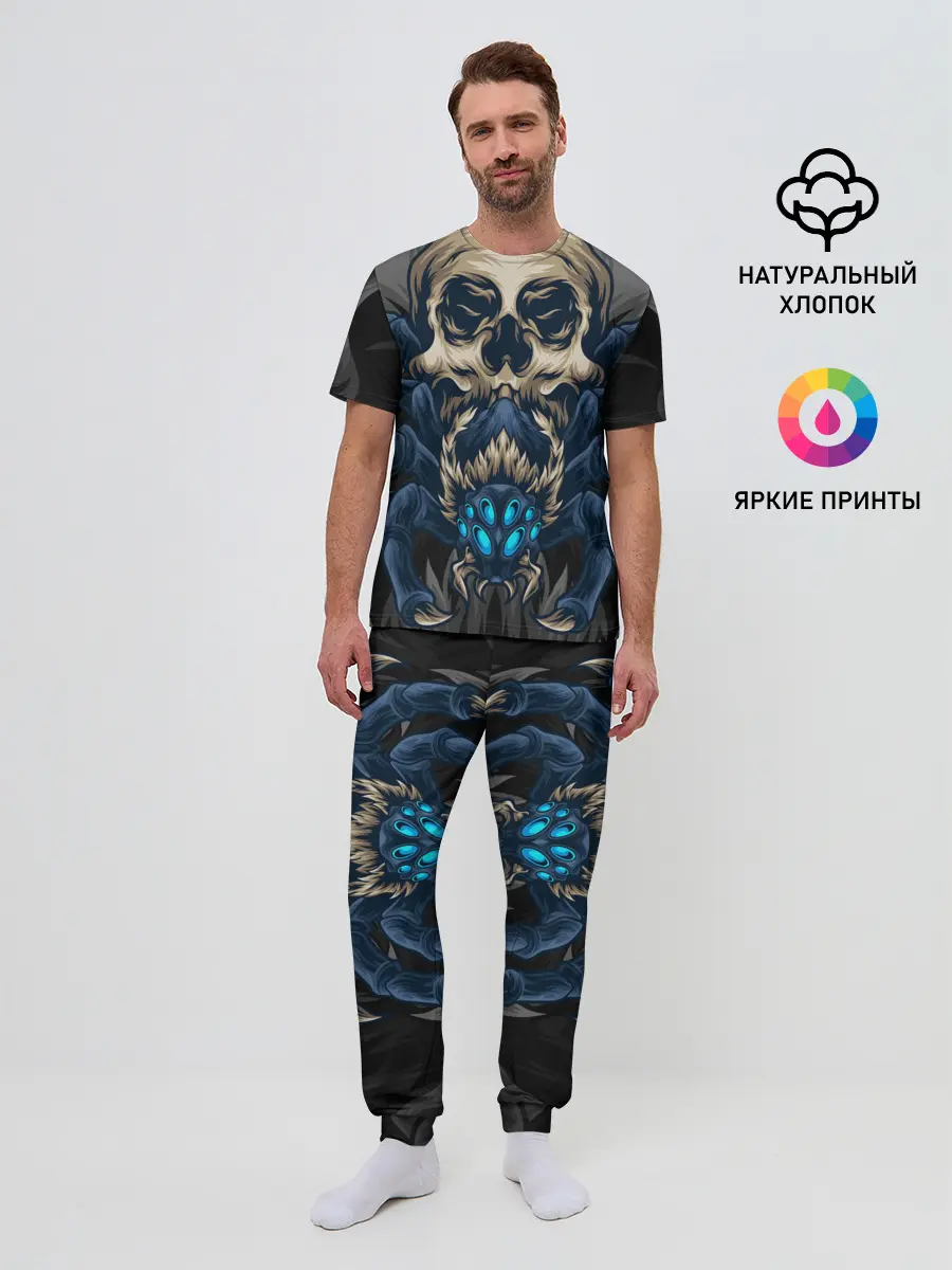 Мужская пижама с брюками / Демонический паук