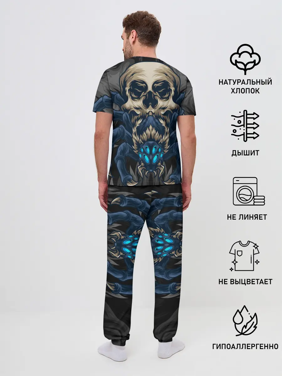 Мужская пижама с брюками / Демонический паук