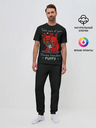 Мужская пижама с брюками / Hades Загрей и милый цербер