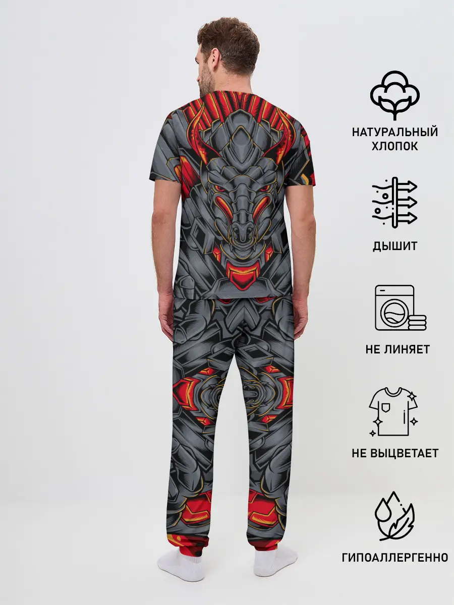 Мужская пижама с брюками / Механический дракон