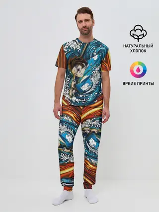 Мужская пижама с брюками / Танджиро Камадо Клинок демонов