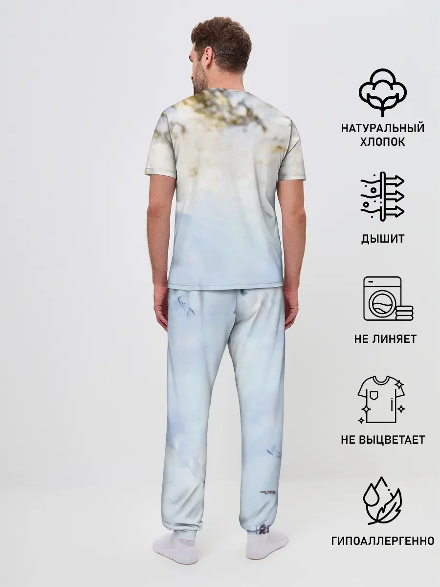 Мужская пижама с брюками / Я зимой