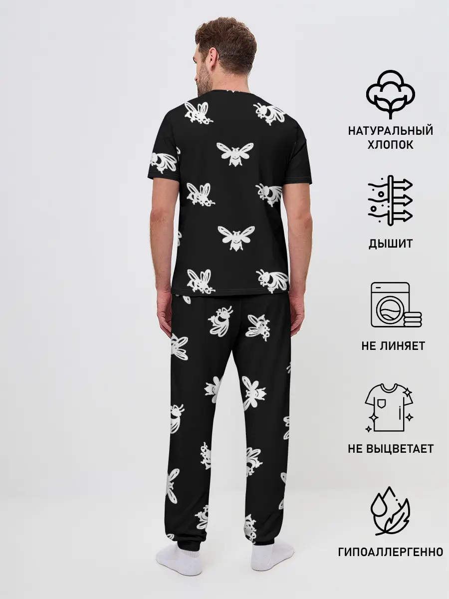 Мужская пижама с брюками / Пчёлки