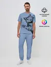 Мужская пижама с брюками / Улыбающийся кот