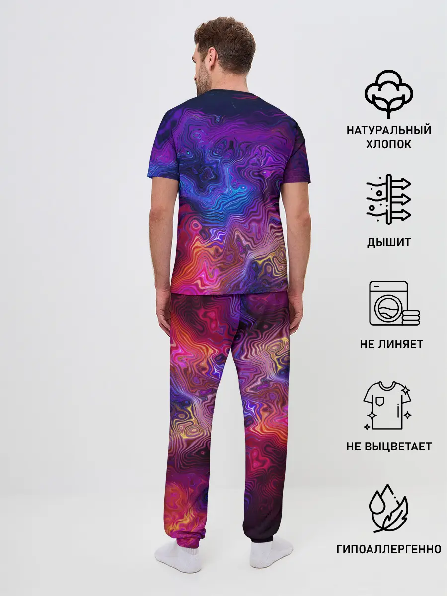 Мужская пижама с брюками / НЕОНОВЫЕ РАЗВОДЫ