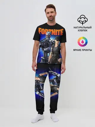 Мужская пижама с брюками / Fortnite терминатор