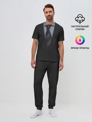 Мужская пижама с брюками / Смокинг