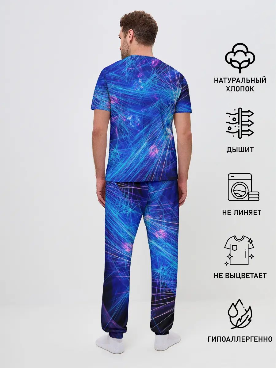 Мужская пижама с брюками / Danganronpa neon