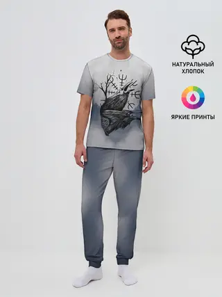 Мужская пижама с брюками / русь